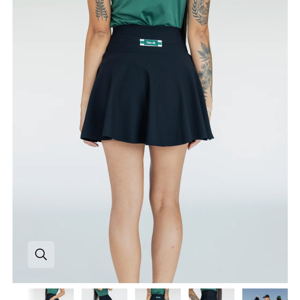Black Flared Mini Skirt - High Waist Sporty Style